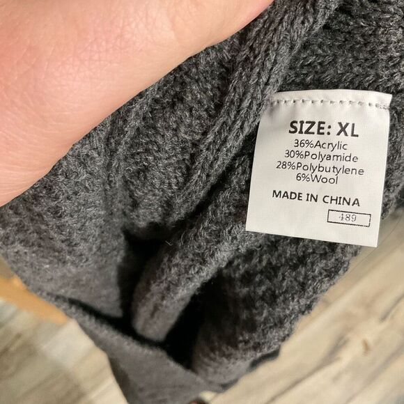 Sweater fall, casual, long sleeve shell collar buttons down cableknit cardigan s - Picture 4 of 4